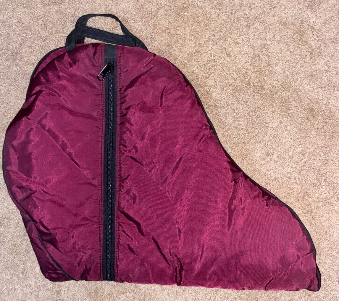 MAROON QUILTED ENGLISH SADDLE BAG CARRIER  23'' X 42'' - Fresh Stock Dated December 2025