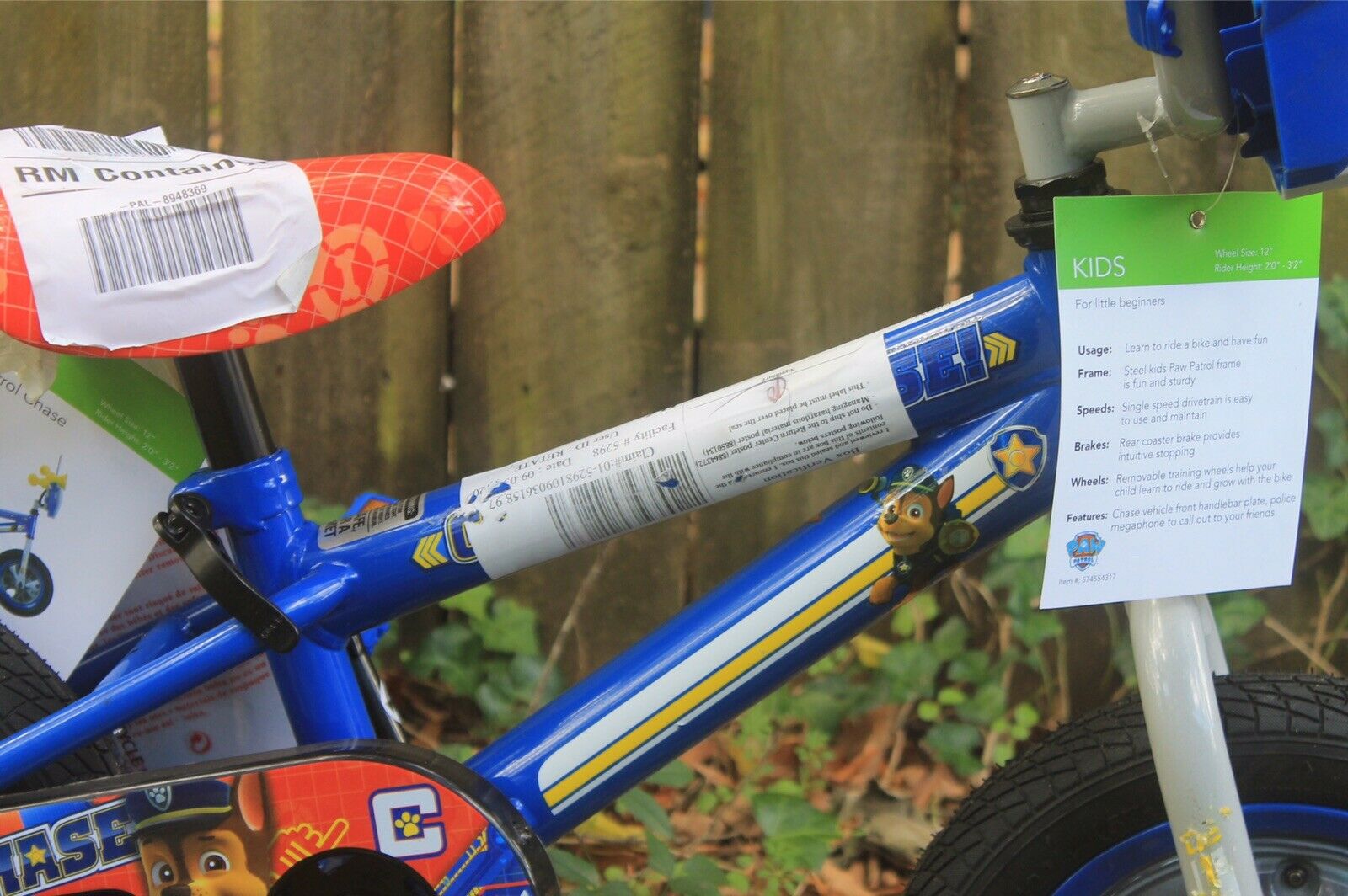 Nickelodeon's PAW Patrol: Chase Bicycle, 12-inch wheels, ages 2 - 4, blue, presc - Fresh Stock Dated February 2026