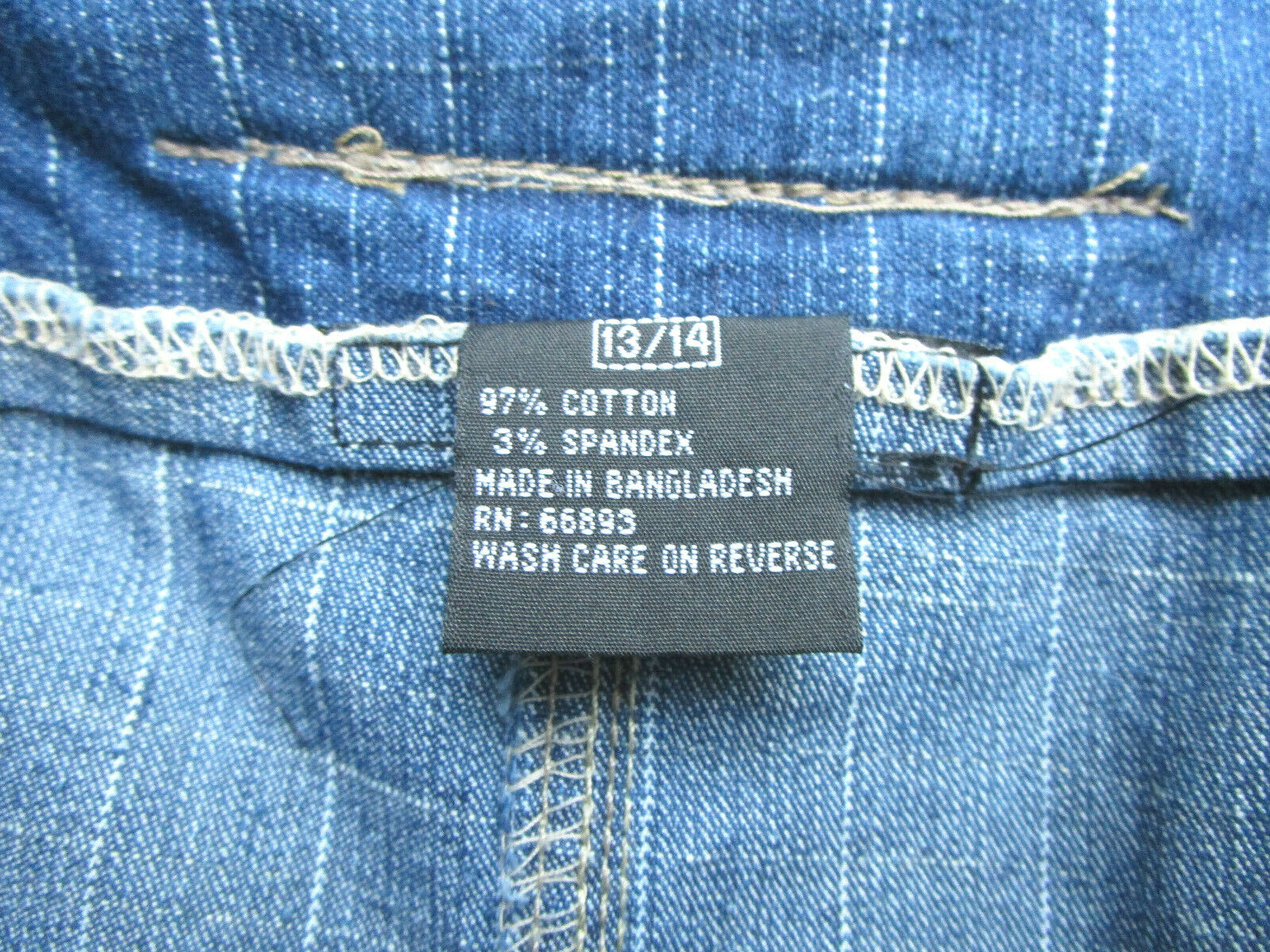 VTG 90s..MAXI LONG..VERTICAL STRIPE..DENIM..SKIRT..EXPOSED ZIPPERS & BELT..13/14 - Fresh Stock Dated March 2026