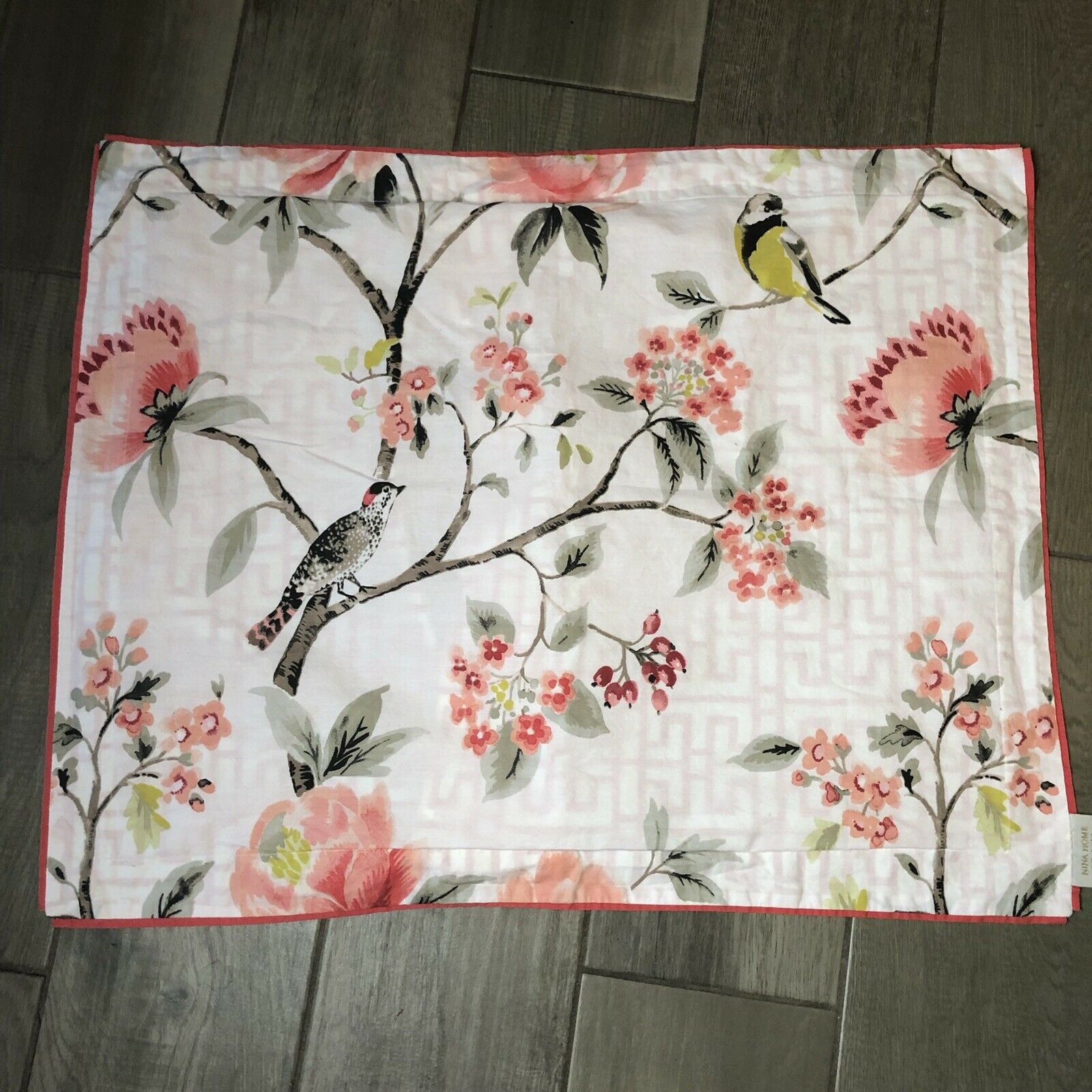 2 NEW NINA HOME BY NINA CAMPBELL Pillow Shams GORGEOUS Birds Flowers - Fresh Stock Dated January 2026
