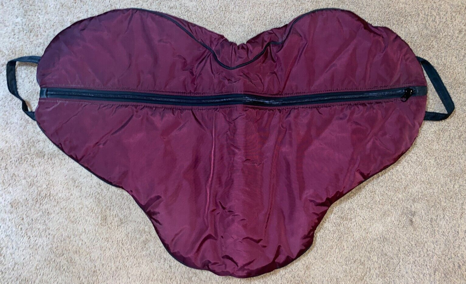 MAROON QUILTED ENGLISH SADDLE BAG CARRIER  23'' X 42'' - Fresh Stock Dated December 2025