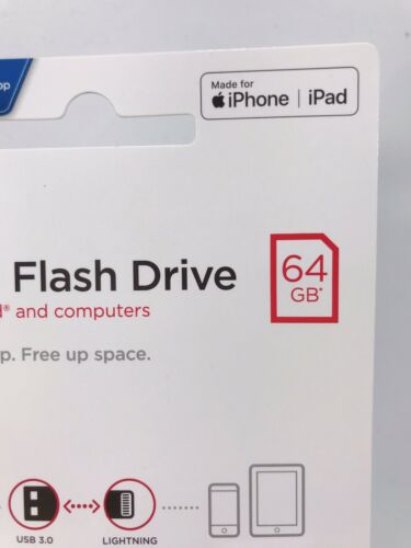 SanDisk iXpand 64GB USB 3.0 Flash Drive For iPhone and iPad - Fresh Stock Dated December 2025