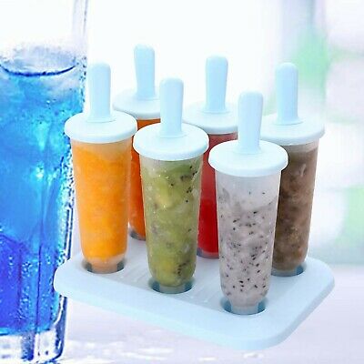 BESTONZON 6 Grids Popsicle Molds Ice Pop Makers Ice Pop Molds Plastic Popsicl... - Fresh Stock Dated December 2025