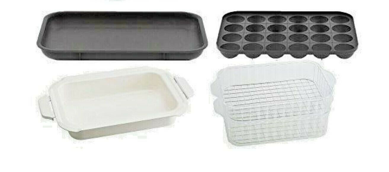 BRUNO Compact Hot Plate Body Plate 3 types (Takoyaki Ceramic Coat Pot Flat)  New - Fresh Stock Dated February 2026