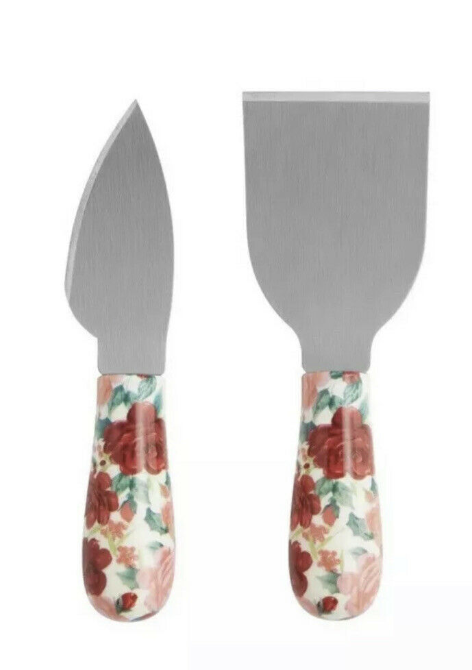 The Pioneer Woman Cheerful Rose 4-Piece Cheese Knife Serving Set Free Shipping ! - Fresh Stock Dated January 2026