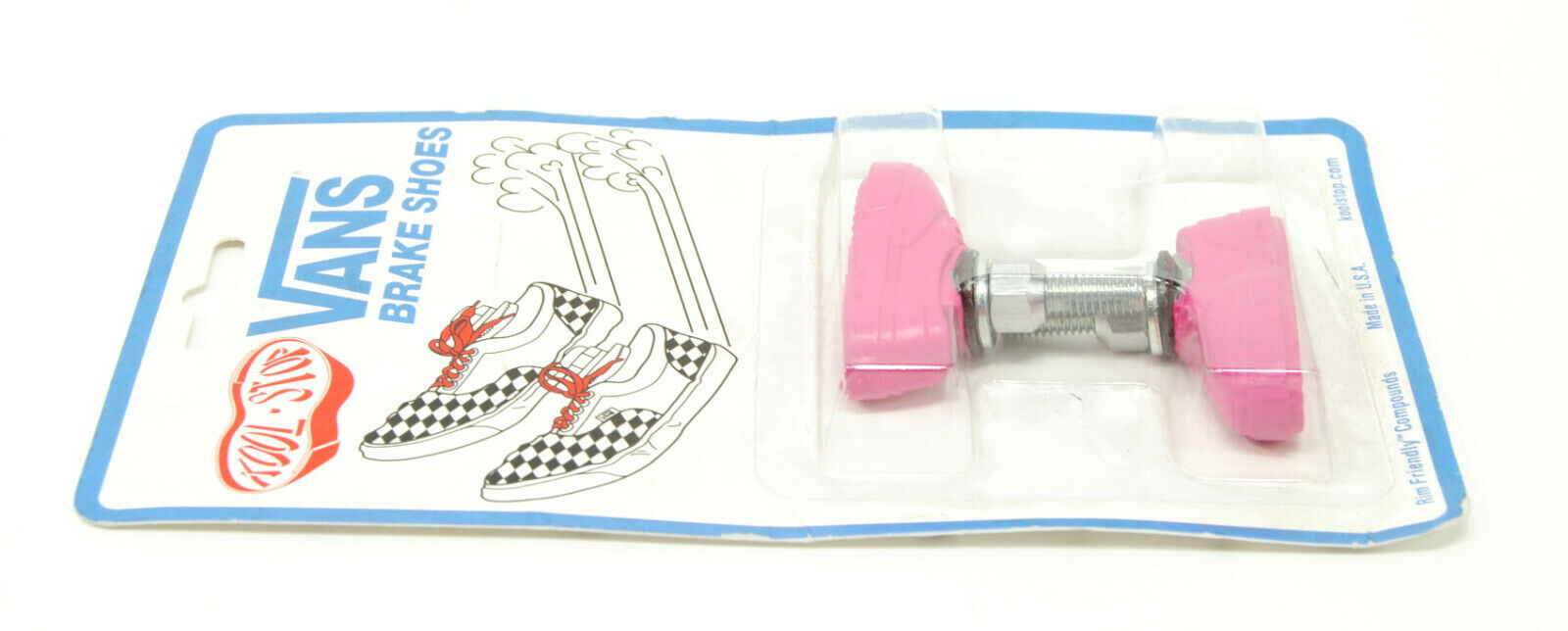 Kool Stop bicycle bike Vans BMX THREADED brake pads PINK (PAIR) MADE IN USA - Fresh Stock Dated February 2026