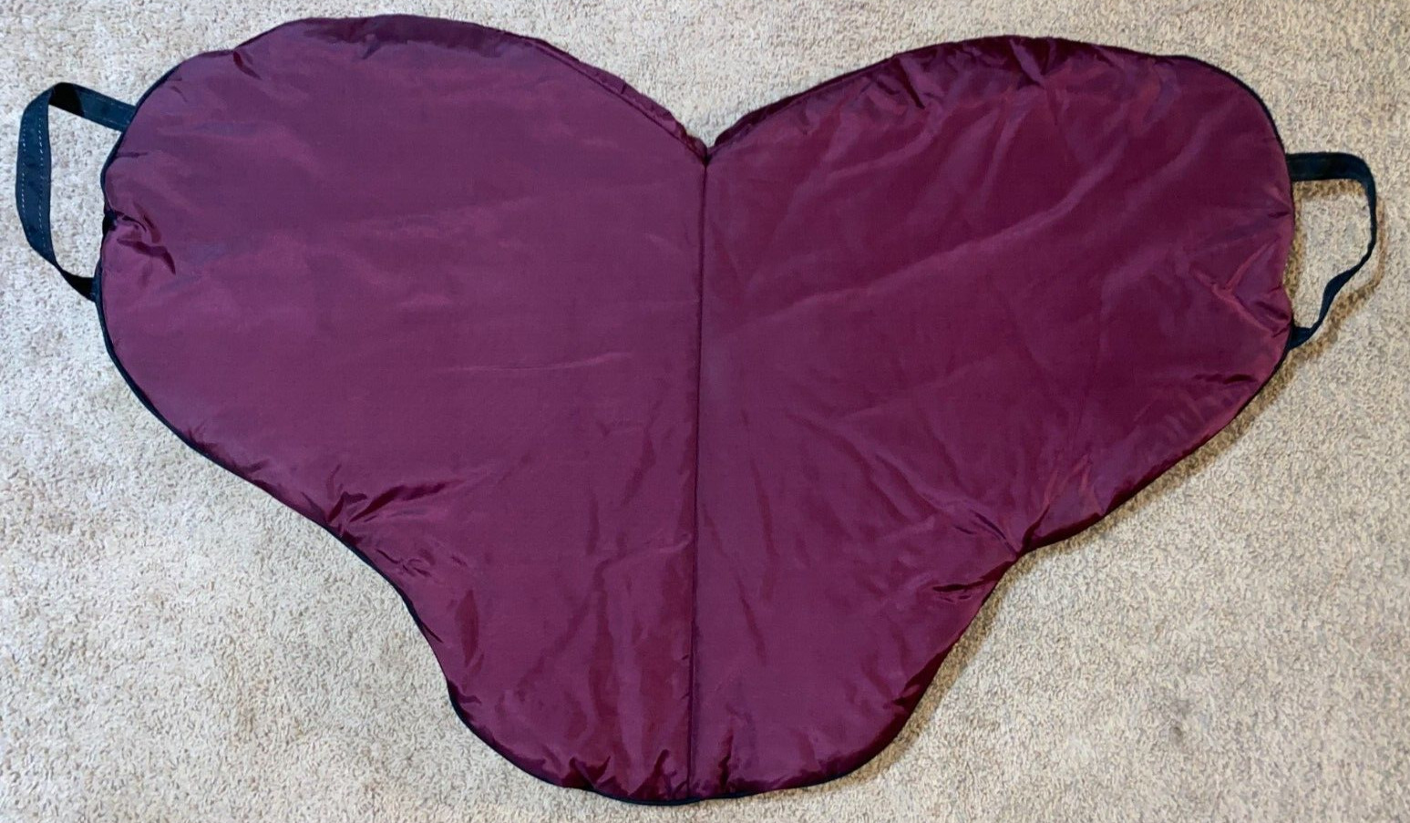 MAROON QUILTED ENGLISH SADDLE BAG CARRIER  23'' X 42'' - Fresh Stock Dated December 2025