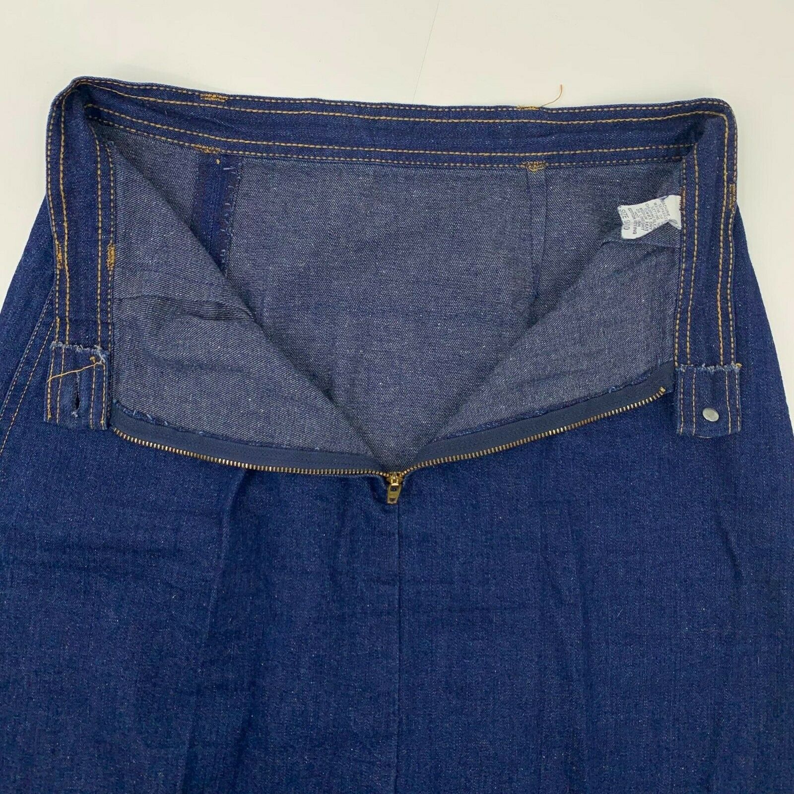 Vintage 80s Denim A line Jean Skirt by Lacoste Size L Large Blue Streetwear - Fresh Stock Dated February 2026