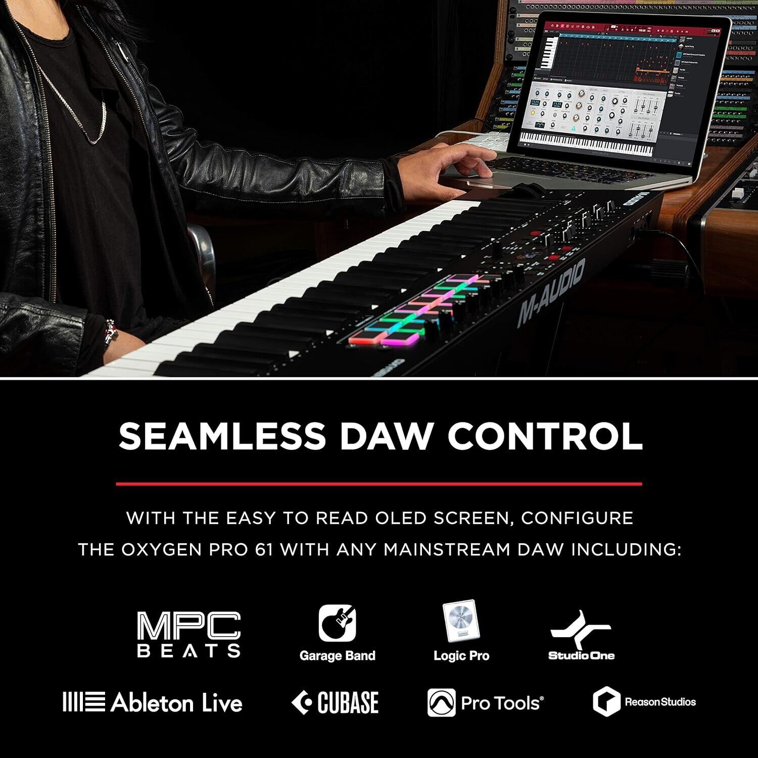 M-Audio OXYGEN PRO 61 USB MIDI Keyboard Controller - Fresh Stock Dated February 2026