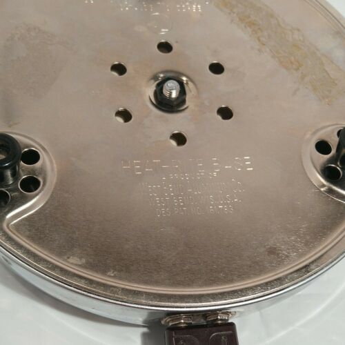Vintage Heat-Rite by West Bend Aluminum Co Electric Hot Plate w/Cord No. 3295E - Fresh Stock Dated December 2025