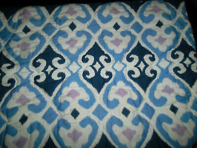 Pottery Barn Teen Gemma Pillow Sham Pair Ikat Medallion Blue Purple White - Fresh Stock Dated December 2025