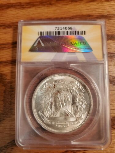 1952 Un Peso Dominican Republic MS63 Anacs - Fresh Stock Dated December 2025