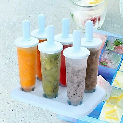 BESTONZON 6 Grids Popsicle Molds Ice Pop Makers Ice Pop Molds Plastic Popsicl... - Fresh Stock Dated December 2025