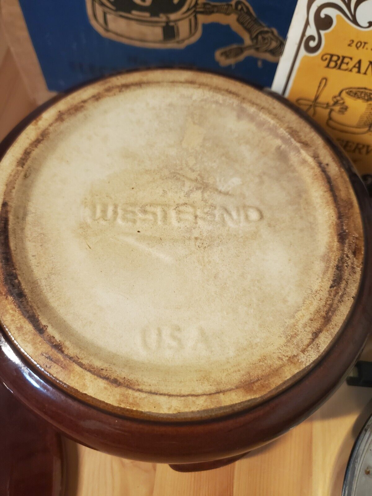 VINTAGE WEST BEND BROWN CERAMIC ELECTRIC 