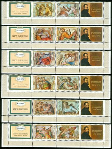 EDW1949SELL : BURUNDI 1975 Scott #485-87, C228-30, 1975 X'mas, 2 S/S MNH Cat  - Fresh Stock Dated December 2025