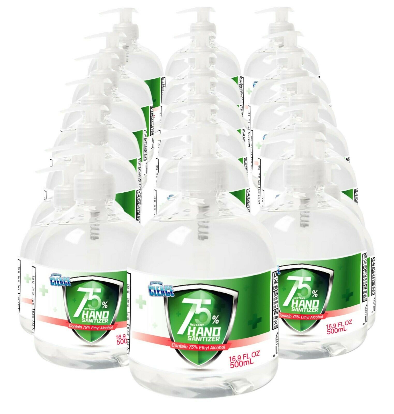 [16.9 oz] Cleace Advanced 75% Alcohol Sanitizer Gel, large 16.9 oz, up to 24PK - Fresh Stock Dated December 2025