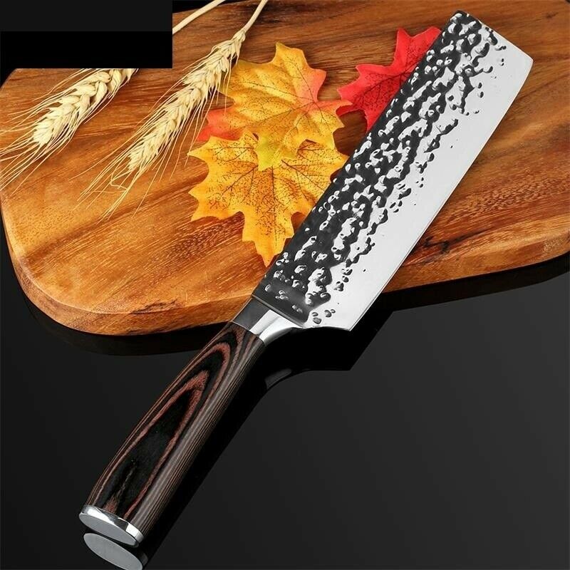 2 Pcs Kitchen Knife Set Japanese Stainless Steel Meat Cleaver Chef's Knife Gift - Fresh Stock Dated December 2025