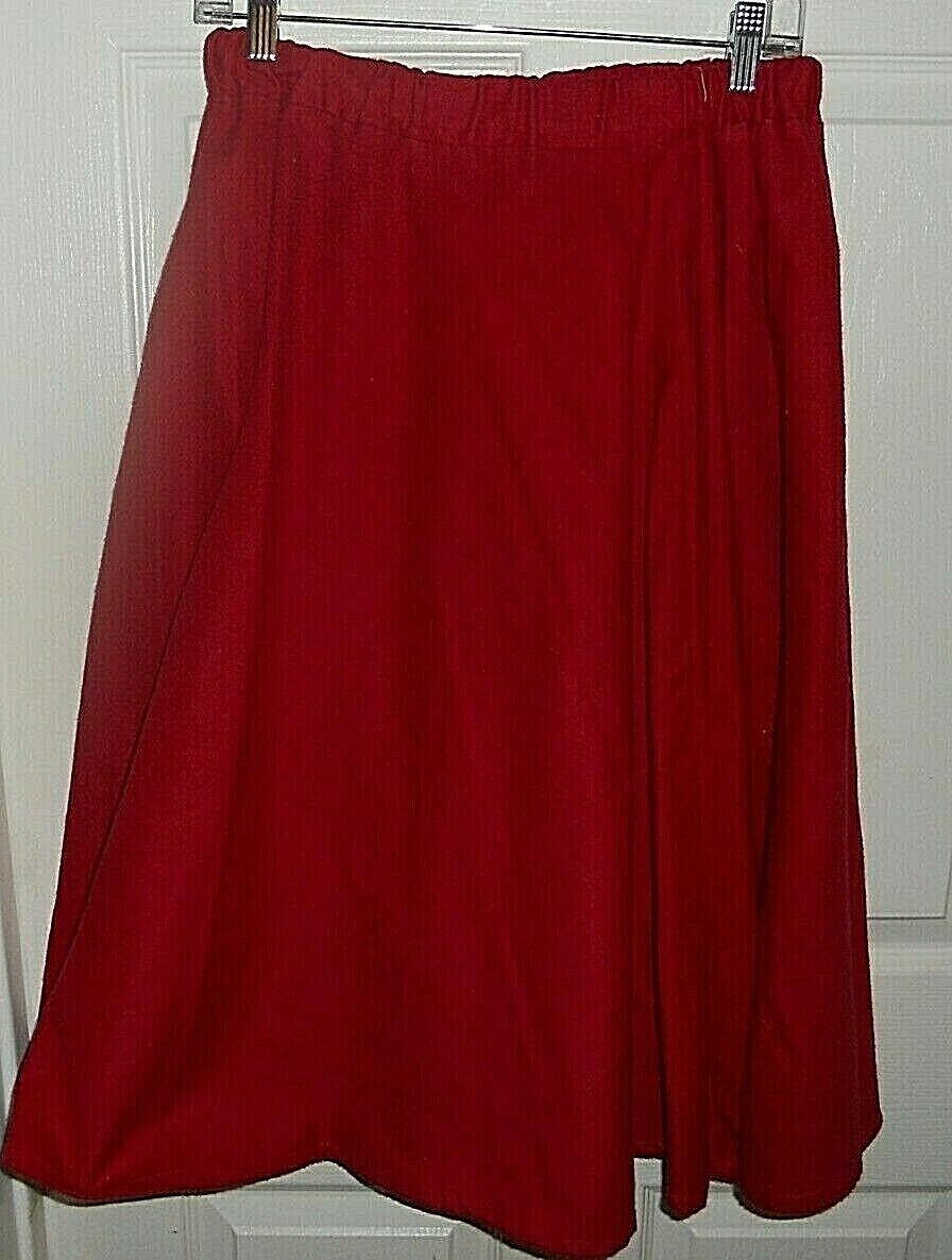ORIGINAL MOM'S 1950S HANDMADE RED FELT POODLE CIRCLE SKIRT & SEQUINS SM 28