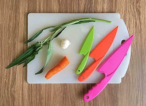 Plastic Kid Knives For Kids Toddler Children Cooking Safe Kitchen Knife Set - Fresh Stock Dated January 2026