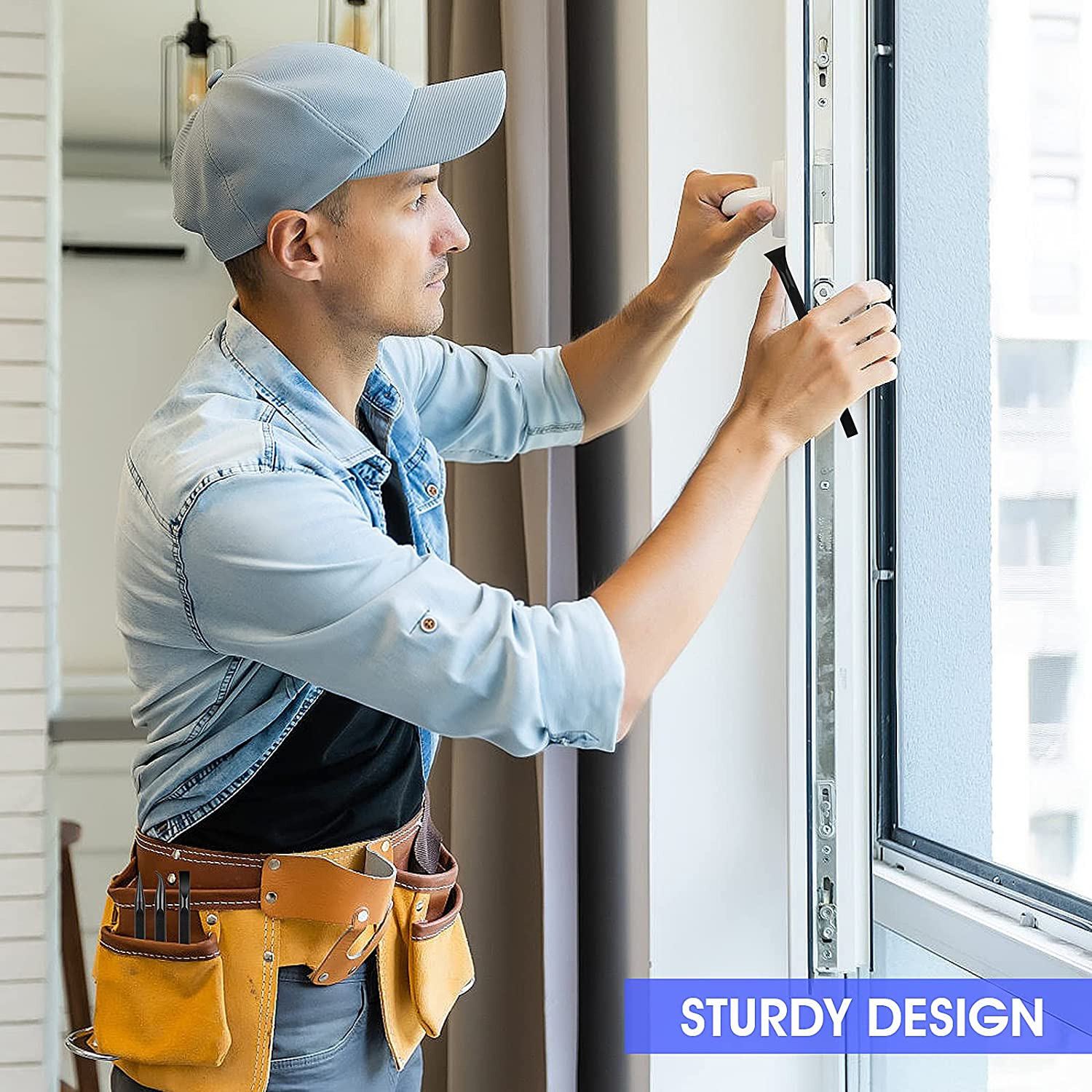 9 Pieces Plastic Scraper Tool Carbon Fiber Multi-Purpose Scraper Scratch Free Cl - Fresh Stock Dated February 2026