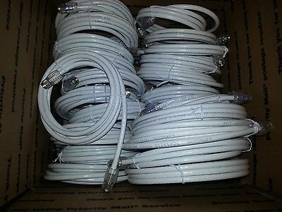 Lot of 10 HQ COAXIAL CABLES *NEW* 10FT UL ETL Rated 18AWG White HD CABLE - Fresh Stock Dated December 2025
