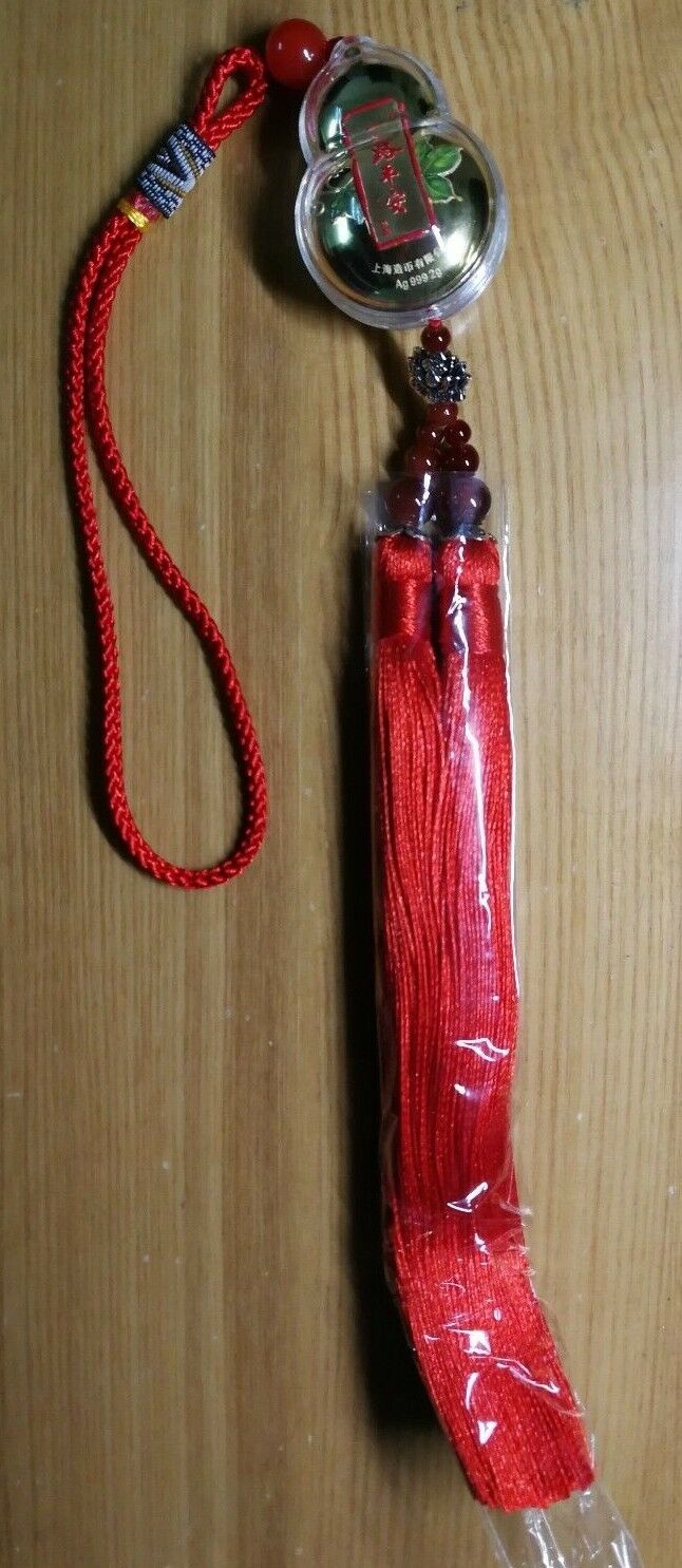 China 26x39mm 2g Silver Medal/Pendant - Happy Buddha for a Safe Trip - Fresh Stock Dated February 2026