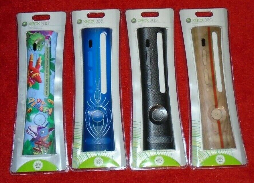 OFFICIAL Xbox 360 System Faceplate CARBON WOODY HOT ROD VIVA PINATA LOT CHOOSE! - Fresh Stock Dated December 2025