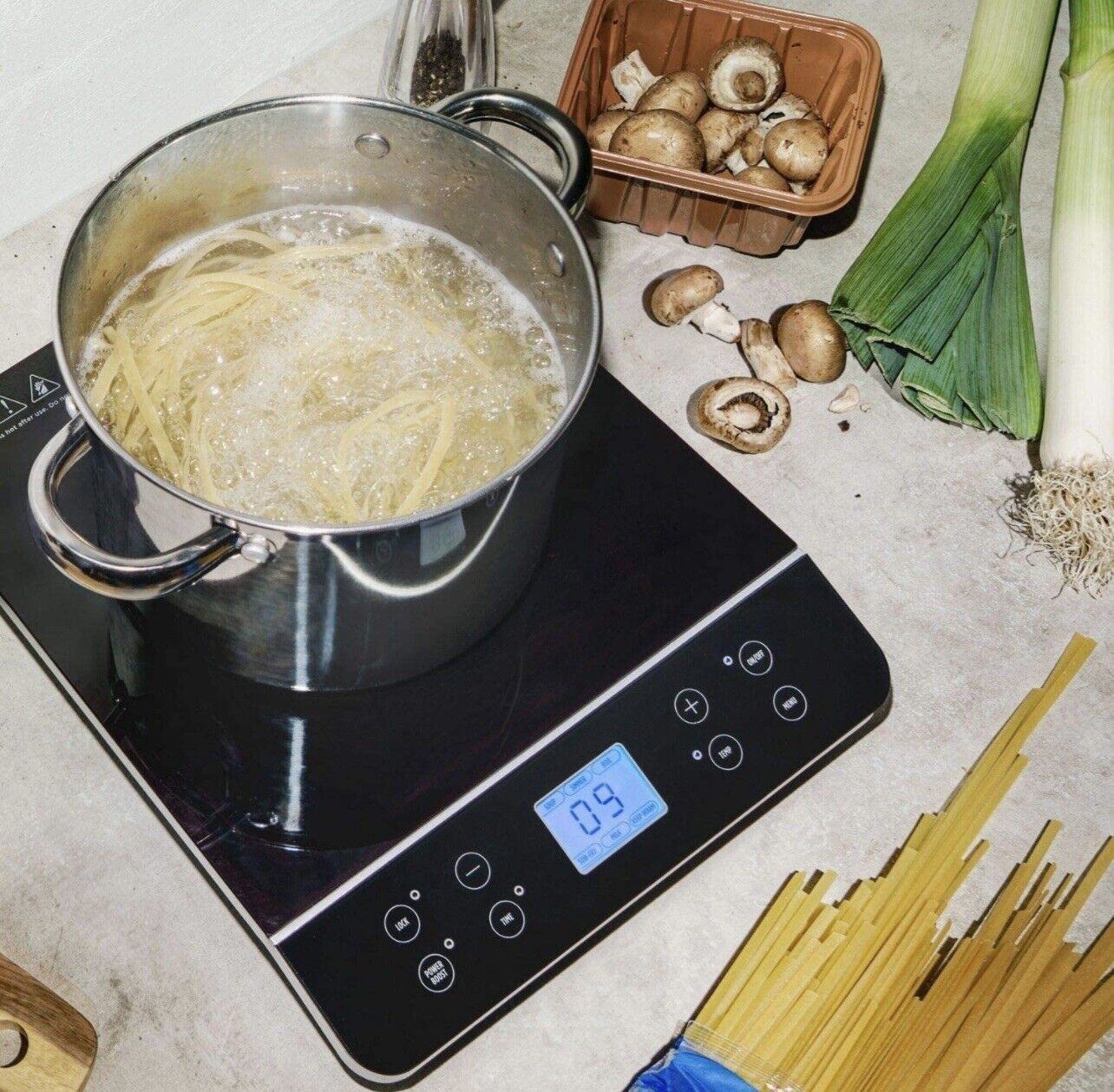 Crux Countertop Induction Burner, Portable Electric Hot Plate, Smart Black - Fresh Stock Dated February 2026