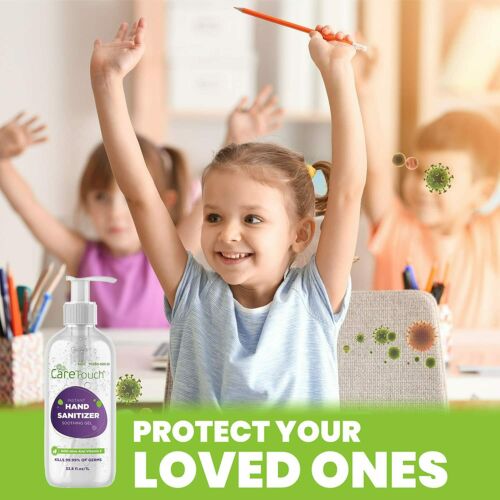 Care Touch Instant Hand Sanitizer Gel w/ Vitamin E and Aloe Vera, 33.8oz Bottle - Fresh Stock Dated February 2026
