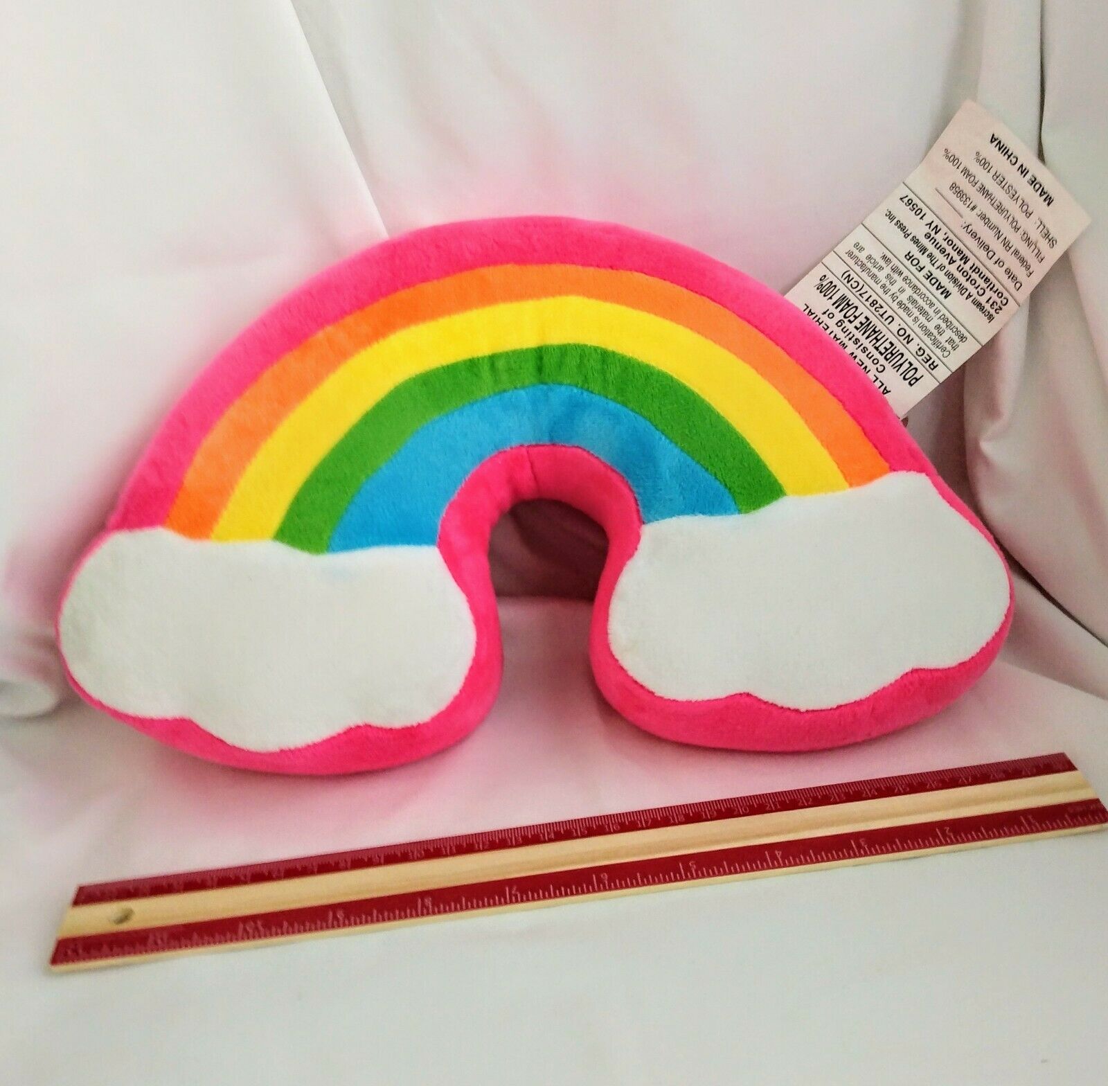 ISCREAM-SHOP Rainbow Plush Stuffed Pillow Memory Foam SUPER SOFT!!! NWOT 6x12 - Fresh Stock Dated December 2025