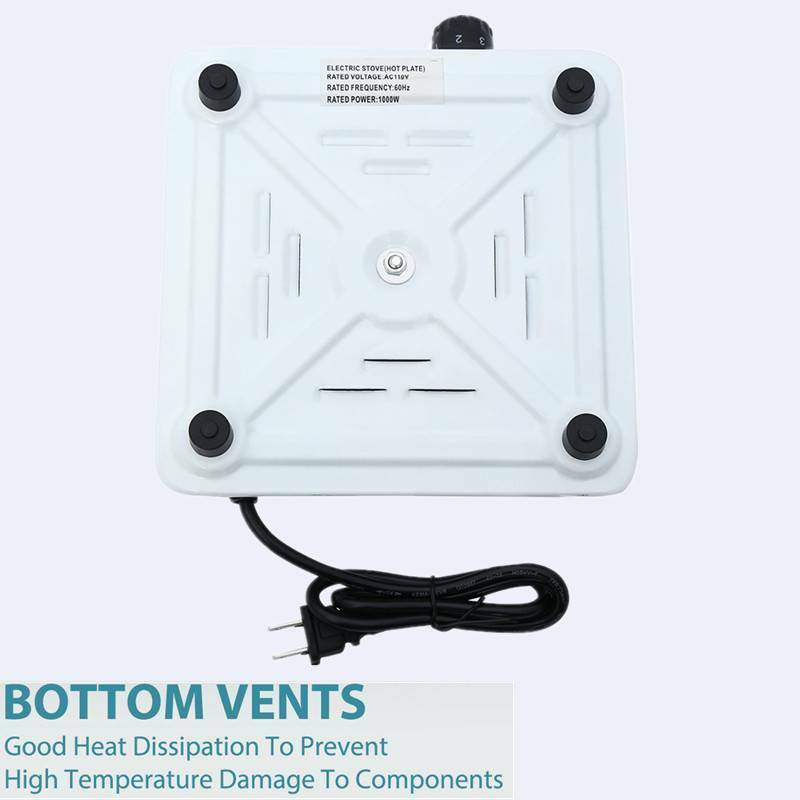 1000W Portable Electric Single Burner Hot Plate Kitchen Stove RV Dorm Cooktop - Fresh Stock Dated February 2026