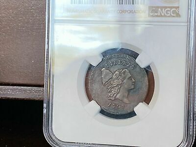 1795 No Pole Thin C-6A Plain Edge Overstruck NGC XF Details Half Cent - Fresh Stock Dated February 2026
