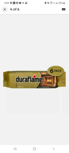 Duraflame Gold. 2.5 lb Firelogs.  6-Pack Case. Brighter flames. FREE SHIPPING - Fresh Stock Dated December 2025
