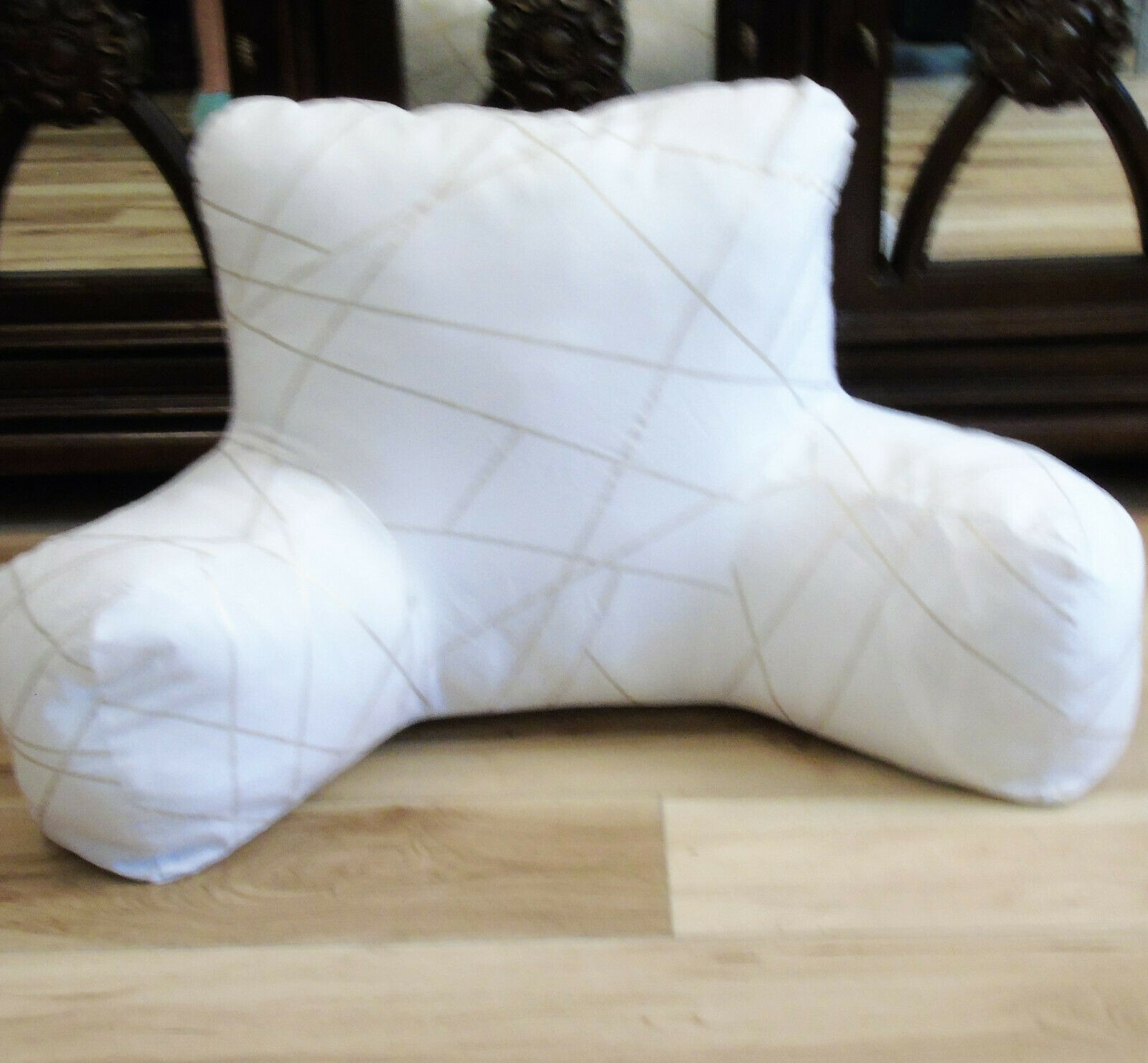 PB Teen White Gold Lounge Around SITTING PILLOW COVER CASE Geometric 100% Cotton - Fresh Stock Dated December 2025