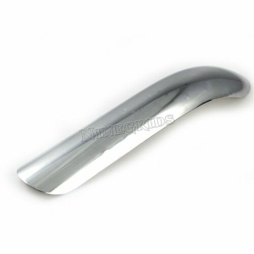 Chrome Steel Curve Motorcycle Exhaust Pipe Burn-Proof Plate Heat shield Cover - Fresh Stock Dated February 2026