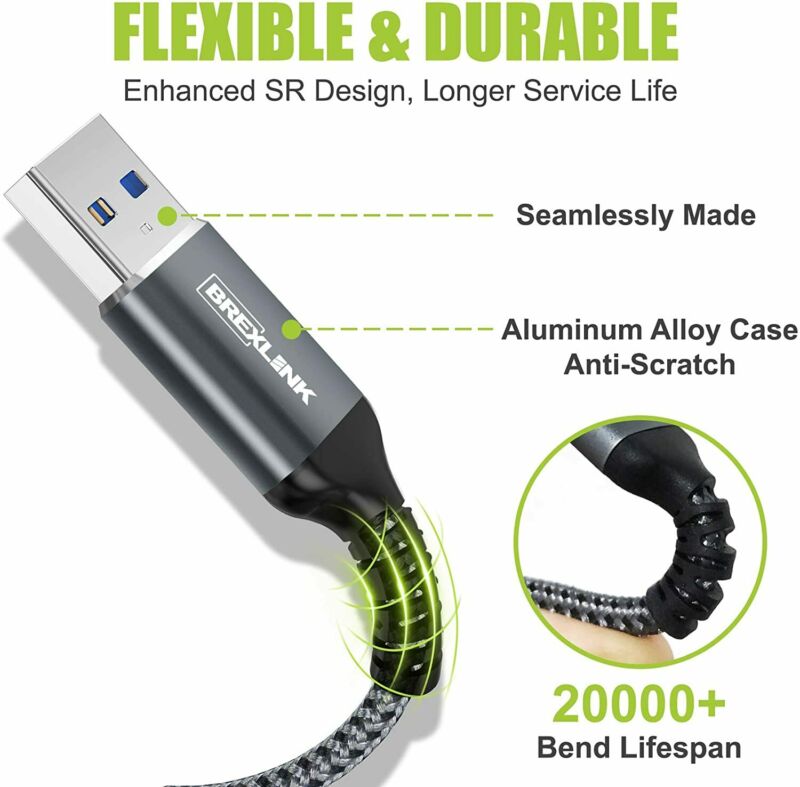 BrexLink 10FT USB 3.0 Extension Cable(2-Pack), A Male to Female 2-Pack - Fresh Stock Dated February 2026