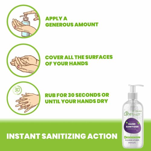 Care Touch Instant Hand Sanitizer Gel w/ Vitamin E and Aloe Vera, 33.8oz Bottle - Fresh Stock Dated February 2026