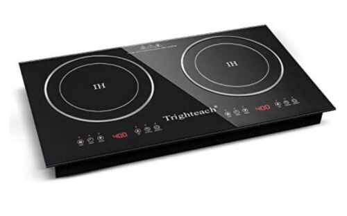 Trighteach Portable Induction Cooktop Double Countertop Burner 2200W Electric - Fresh Stock Dated December 2025
