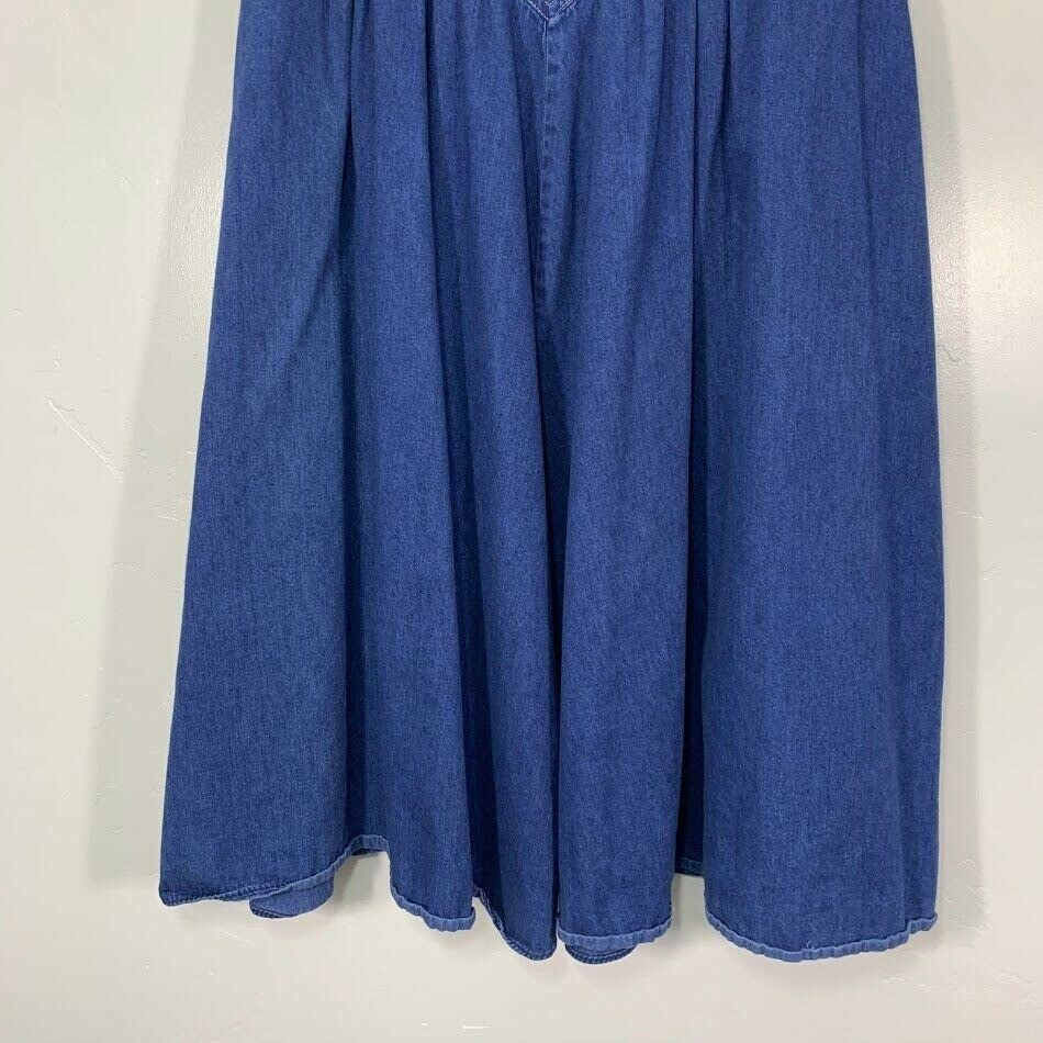 Vintage 90's Dark Wash Western Style High Waisted Denim Jean A Line Skirt - Fresh Stock Dated February 2026