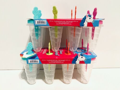 Cool Gear unicorn Ice Pop Popsicle Molds Makes 8 Ice Pops BPA Free lot of 2 NEW - Fresh Stock Dated February 2026