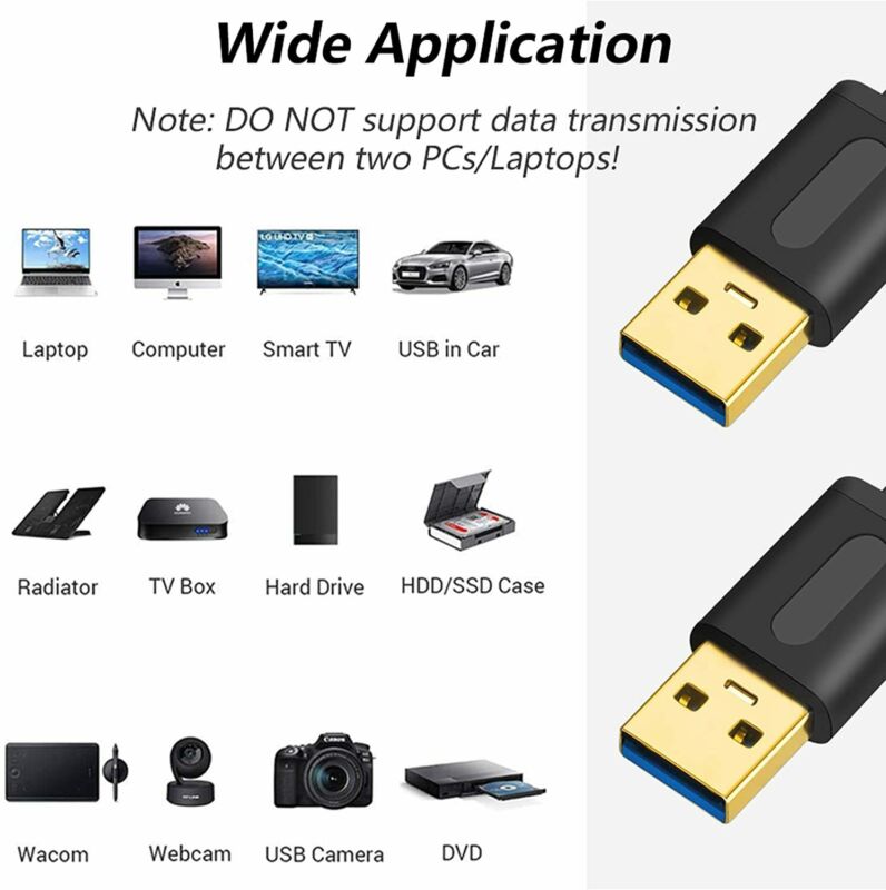 USB 3.0 Male to Cable 3Ft,Tan QY Cord 3Ft - Fresh Stock Dated February 2026