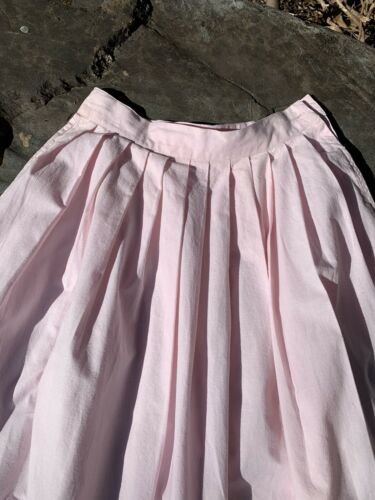 Vintage Cordell Trading Skirt 1980s Light Pink Cotton With White Embroidery - Fresh Stock Dated February 2026