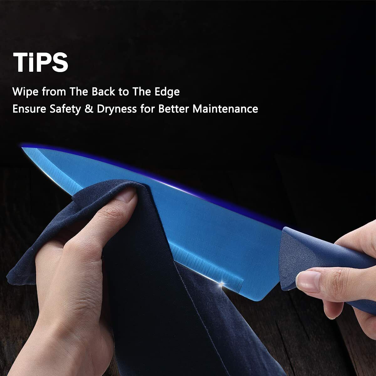 Blue Professional Kitchen Knife Chef Set Kitchen Knife Set Stainless Steel...NEW - Fresh Stock Dated February 2026