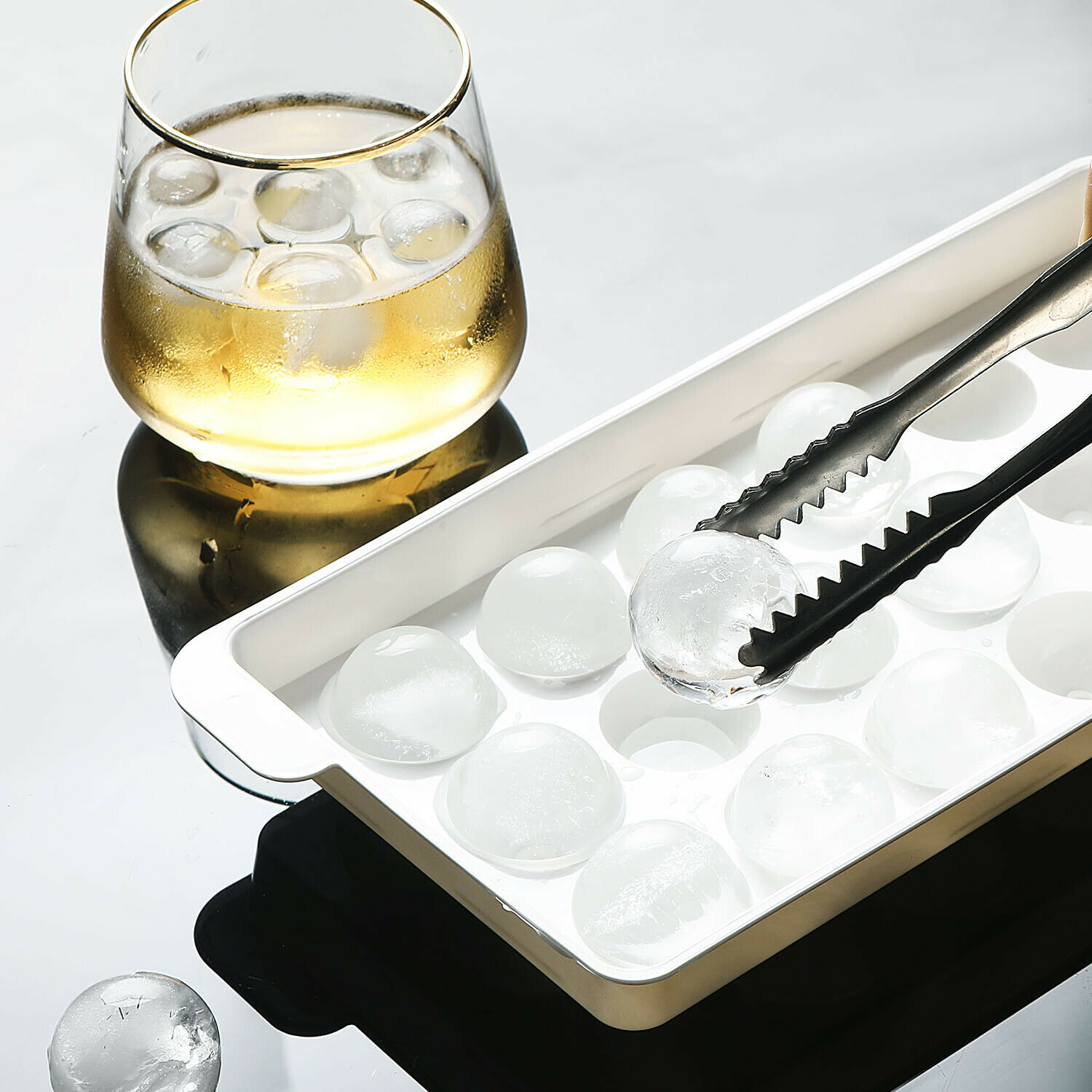 Whiskey Ice Cube Tray Ball Maker Big Mold Sphere DIY Round Mould - Fresh Stock Dated February 2026