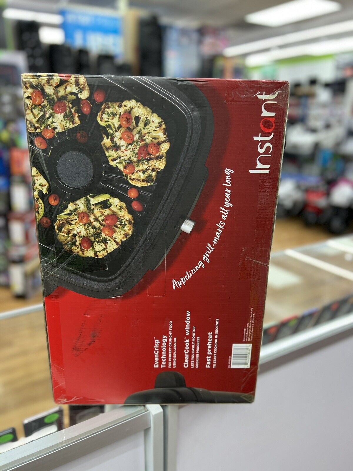 Instant - 6-in-1 Smokeless Indoor Grill & Air Fryer with OdorErase Technology... - Fresh Stock Dated February 2026