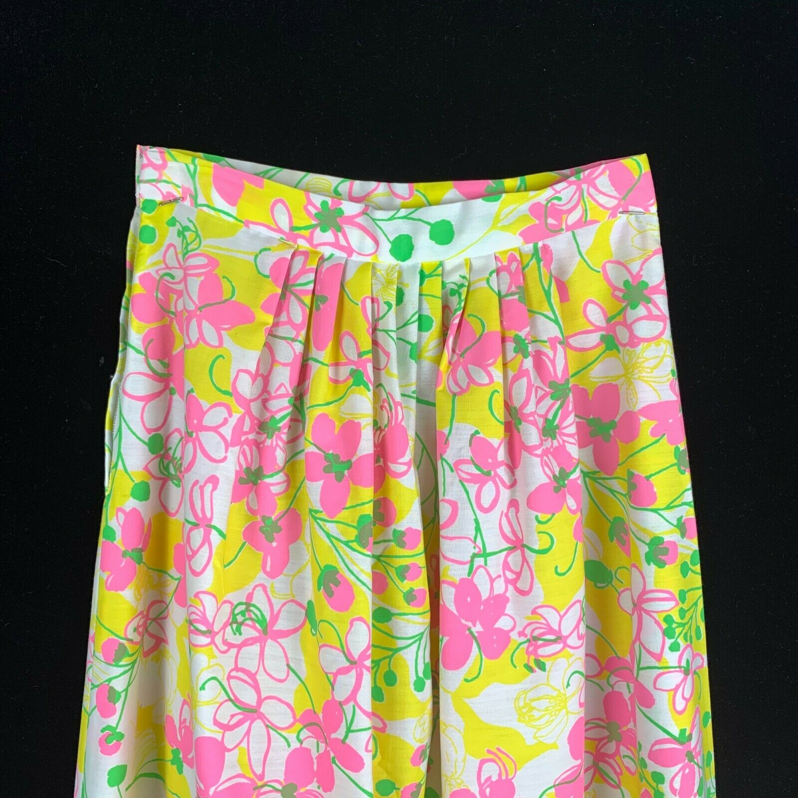 Vintage 1970s Key West Fabrics Maxi Skirt S Center Pleats Lilly Pulitzer Floral - Fresh Stock Dated February 2026