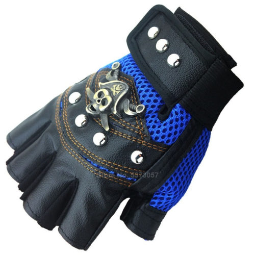 Punk Pirate Gloves Gloves PU Leather Gothic Medieval Unisex Skull Rivet Gloves - Fresh Stock Dated February 2026