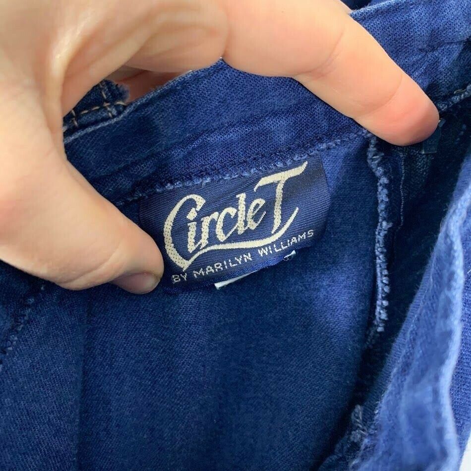 Vintage 90's Dark Wash Western Style High Waisted Denim Jean A Line Skirt - Fresh Stock Dated February 2026