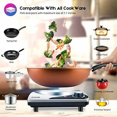 Electric Single Hot Plate,Portable Stove,1200W Infrared Single Burner for - Fresh Stock Dated December 2025