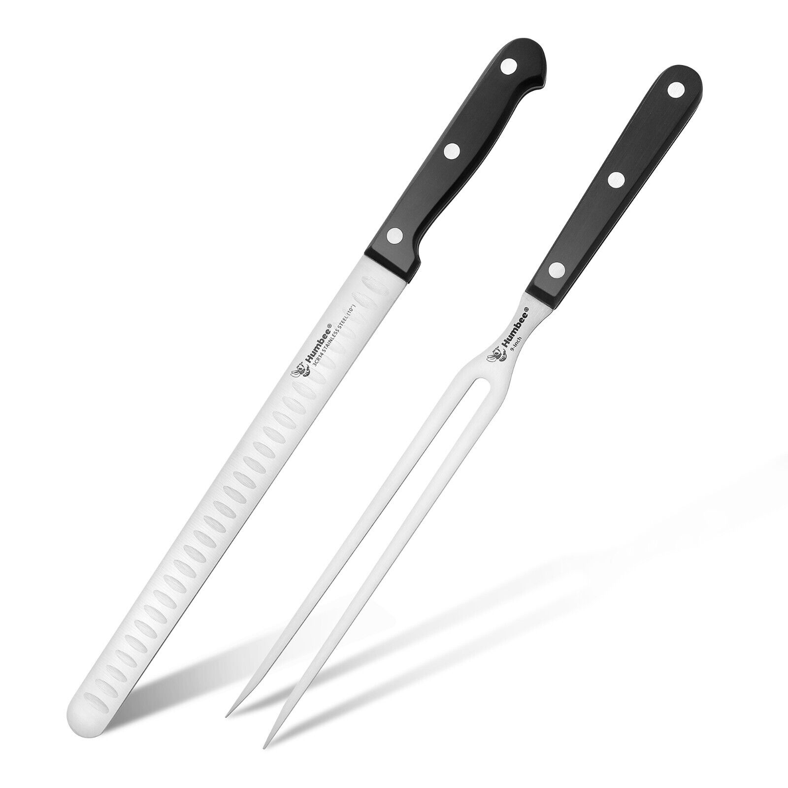 Humbee Chef Stainless Steel Granton Edge Carving Knife - Fresh Stock Dated February 2026